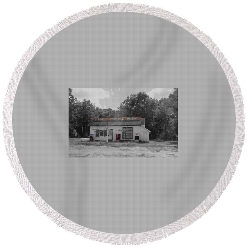  Round Beach Towel featuring the photograph Step Back in Time by Lindsey Floyd