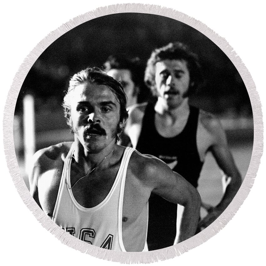 Long Round Beach Towel featuring the photograph Steve Roland Prefontaine by Doc Braham