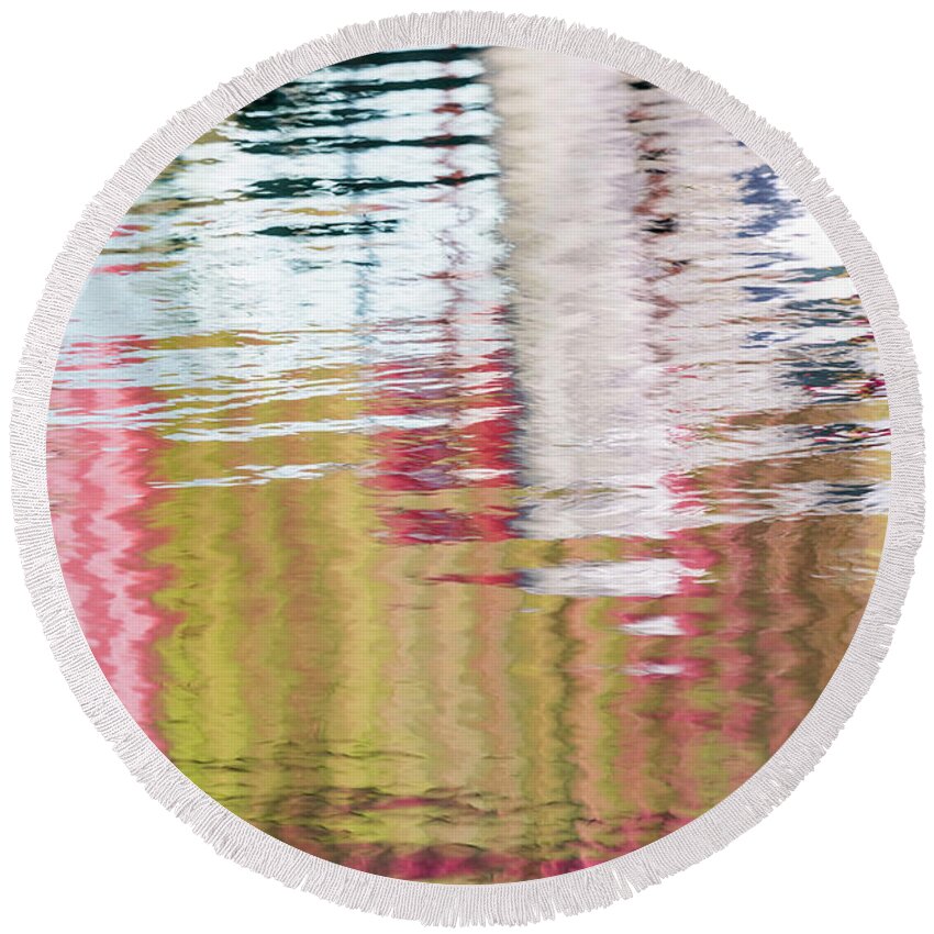 Abstract Round Beach Towel featuring the photograph Supple Ripple by Robert Potts