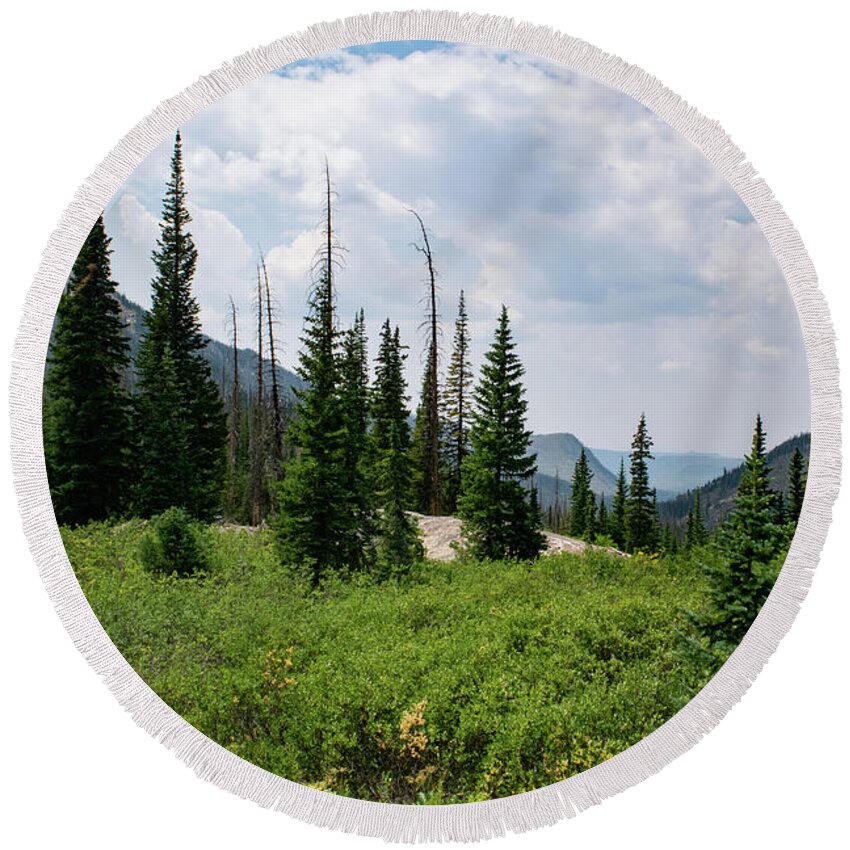Mountain Round Beach Towel featuring the photograph Trail to Gilpin Lake by Nicole Lloyd