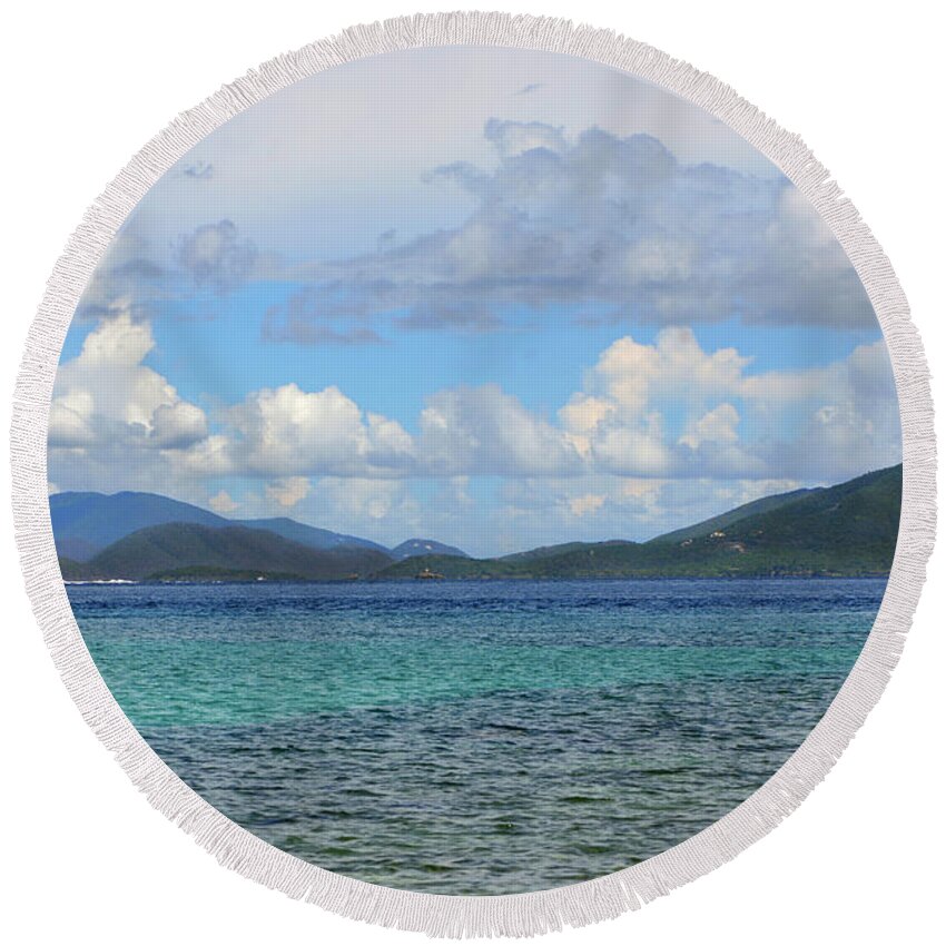 Islands Round Beach Towel featuring the photograph Two Nations by Climate Change VI - Sales