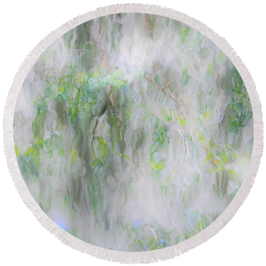 Water Round Beach Towel featuring the photograph Water Colored Reflections by Merle Grenz