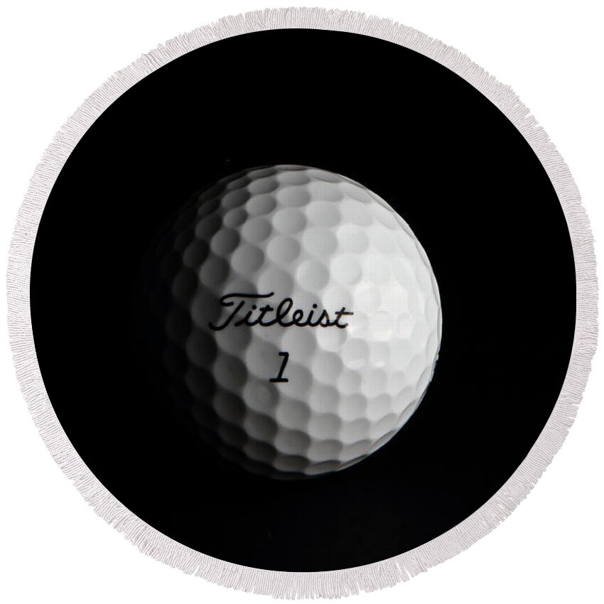 Sport Round Beach Towel featuring the photograph Titleist by Lens Art Photography By Larry Trager