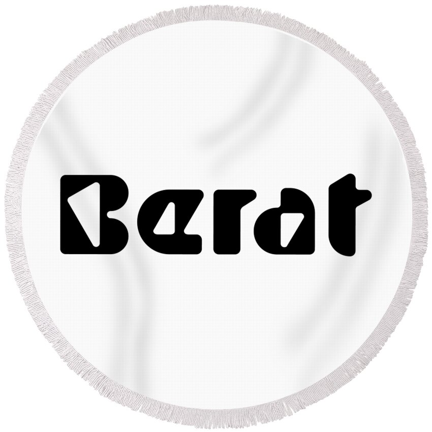 Berat Round Beach Towel featuring the digital art Berat #1 by TintoDesigns