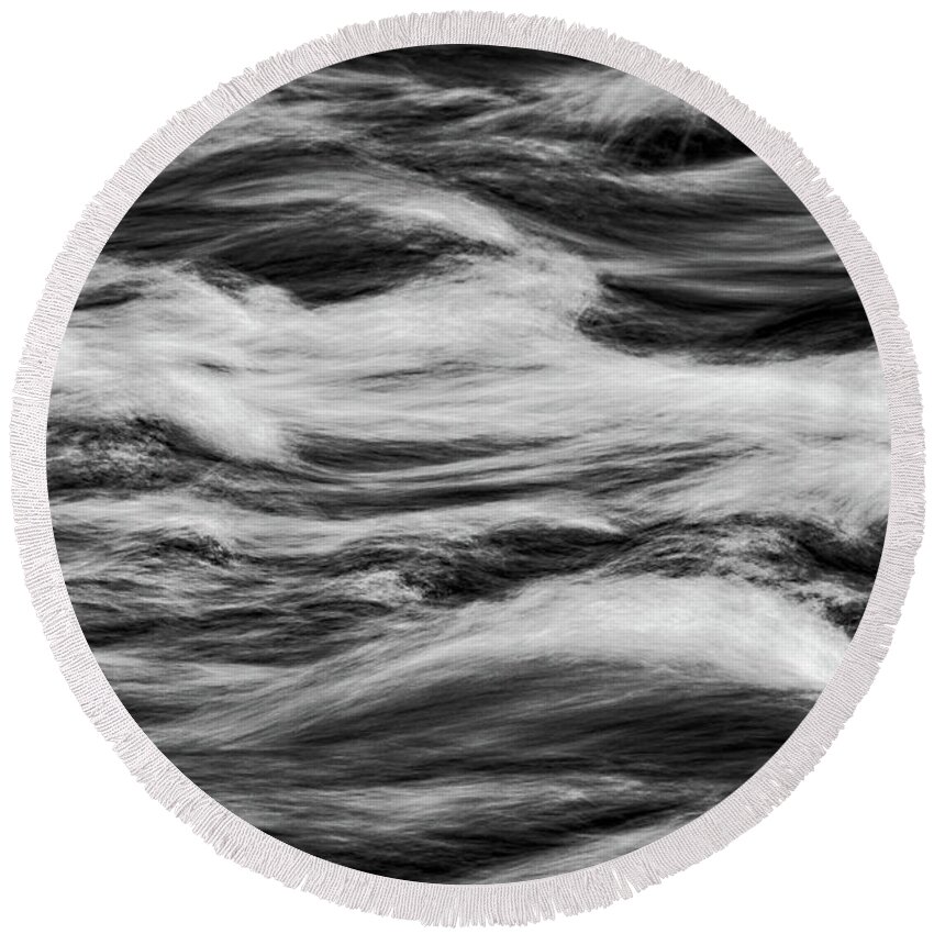 Flow Round Beach Towel featuring the photograph Flux #1 by Doug Sturgess