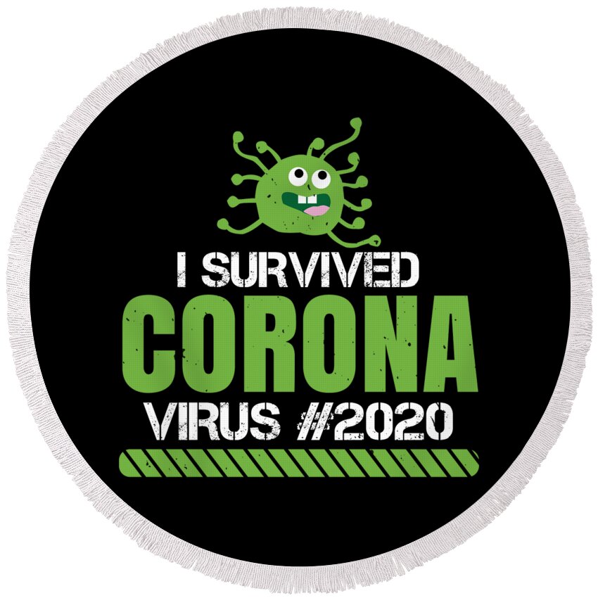 Corona Virus Round Beach Towels