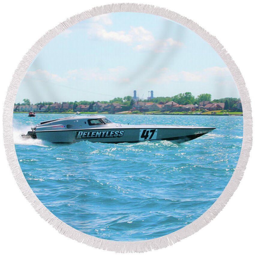 Relentless St Clair 2022 Round Beach Towel featuring the photograph Relentless St Clair 2022 #1 by Michael Petrick