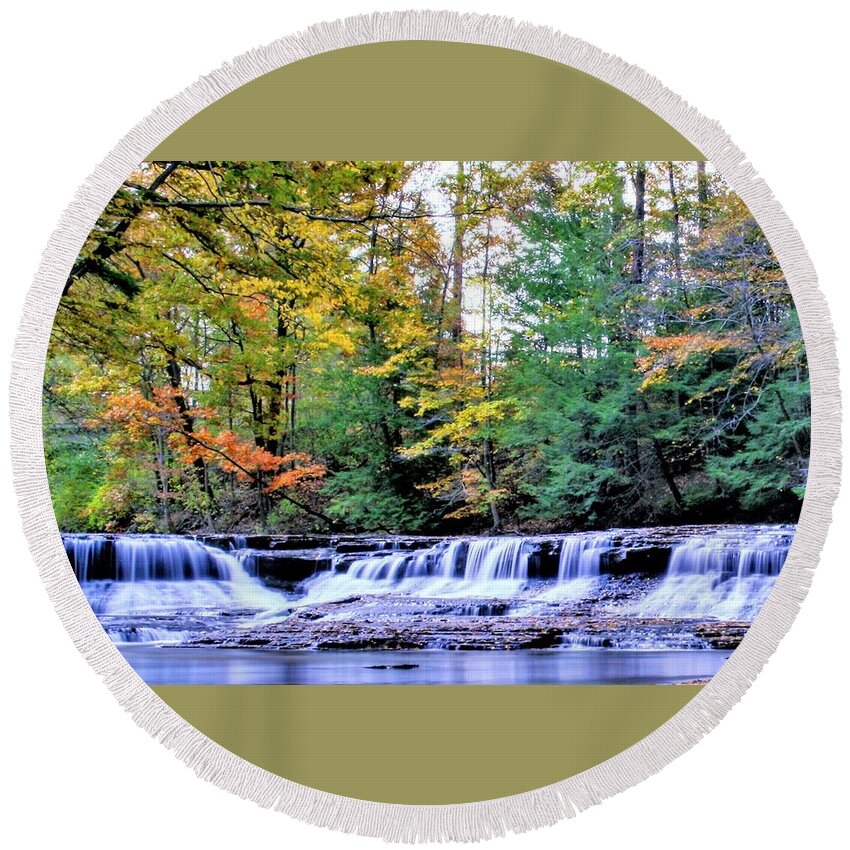  Round Beach Towel featuring the photograph South Chagrin by Brad Nellis