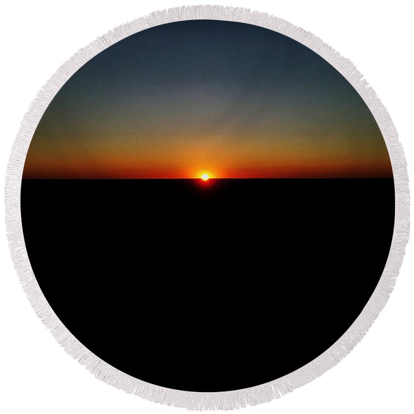  Round Beach Towel featuring the photograph Sunset by Stephen Dorton