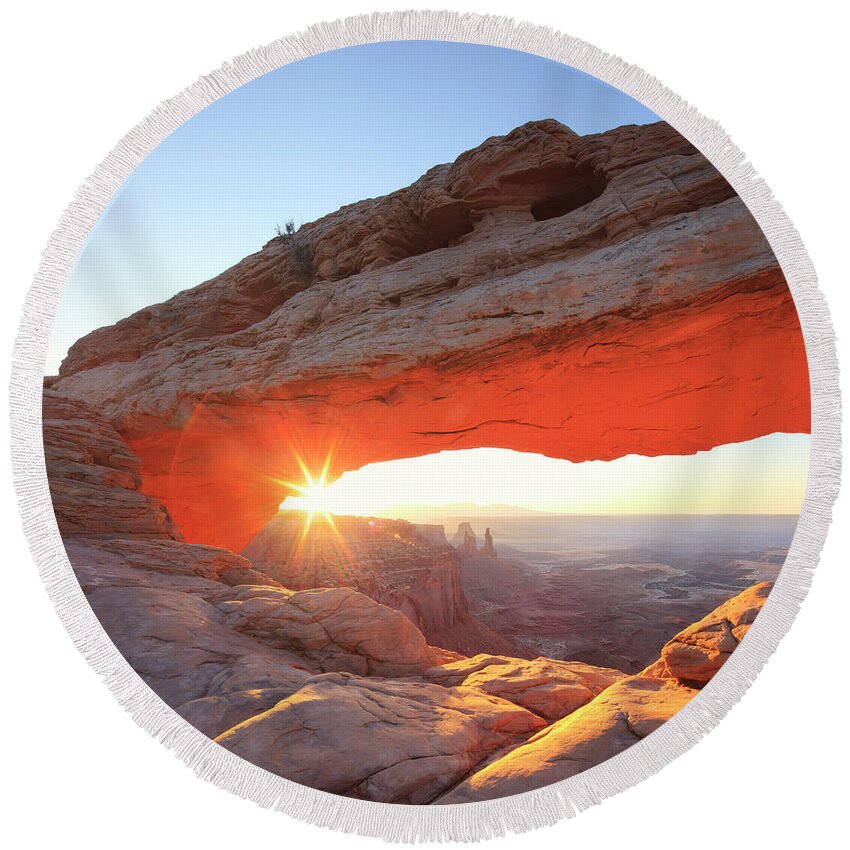Usa Round Beach Towel featuring the photograph Utah, Arches National Park #1 by Maurizio Rellini - eStock Photo