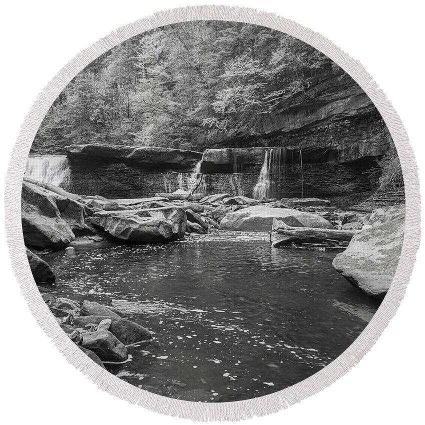  Round Beach Towel featuring the photograph Great Falls #10 by Brad Nellis