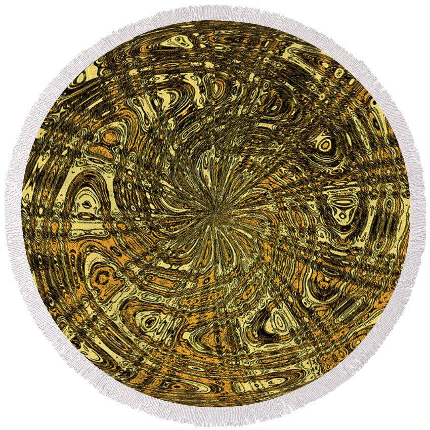 Tom Stanley Janca Abstract # Round Beach Towel featuring the digital art Tom Stanley Janca Abstract # #10 by Tom Janca
