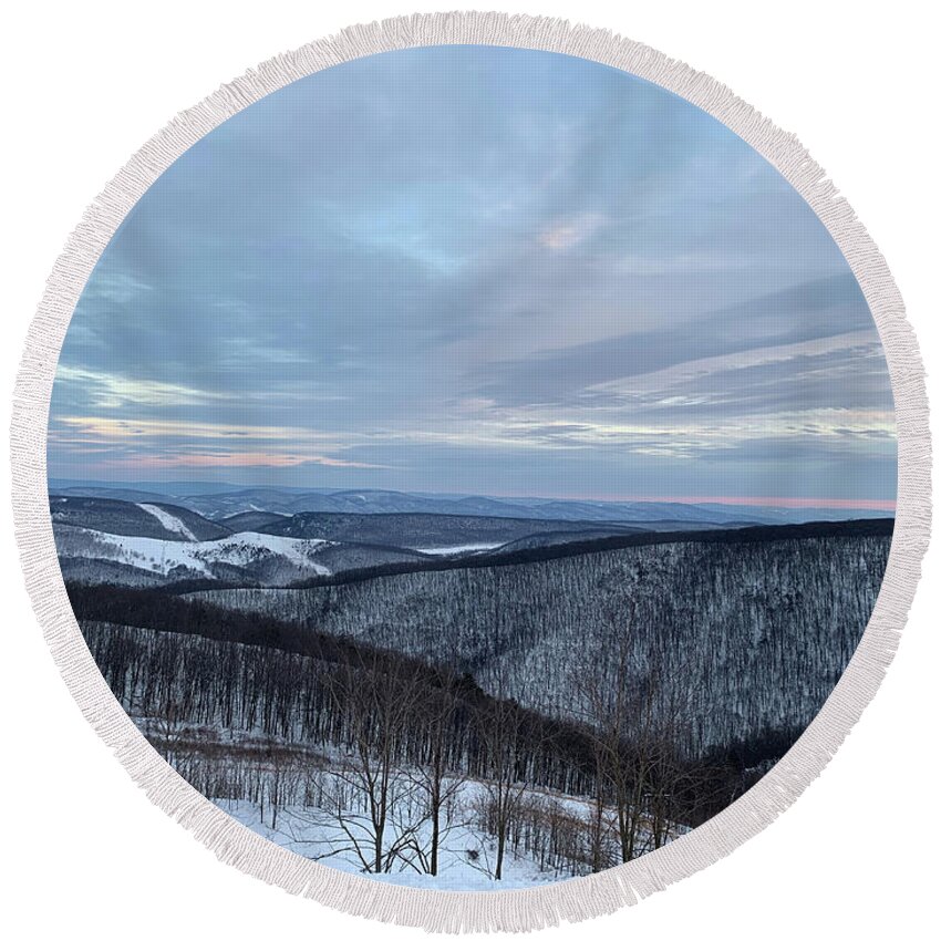  Round Beach Towel featuring the photograph Winter Wonderland #13 by Annamaria Frost