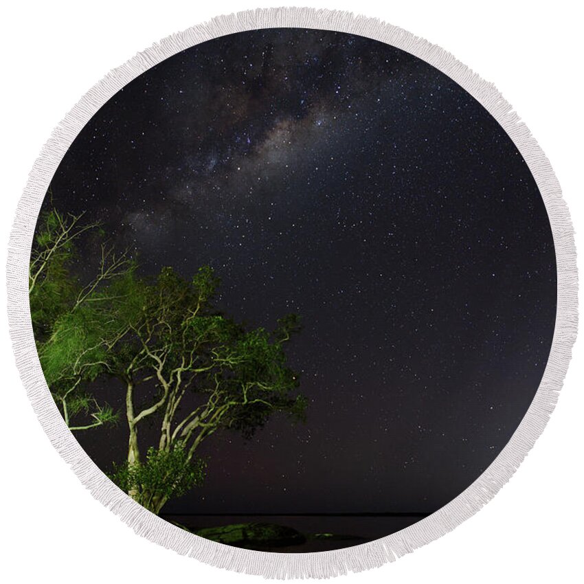 Night Round Beach Towel featuring the photograph 1807astro1 by Nicolas Lombard