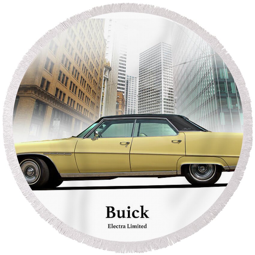1970 Buick Electra Limited Round Beach Towel featuring the photograph 1970 Buick Electra Limited by Dave Koontz