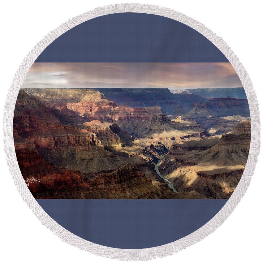 Sunset Round Beach Towel featuring the photograph Grand Canyon #2 by G Lamar Yancy