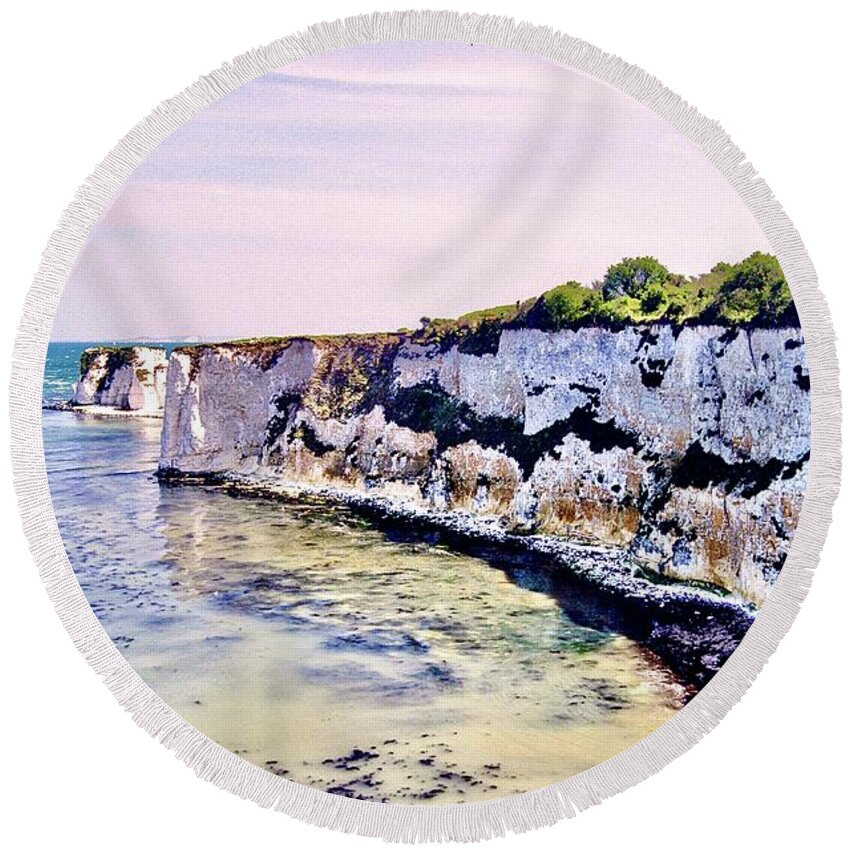  Round Beach Towel featuring the photograph The Jurassic Coast #2 by Gordon James