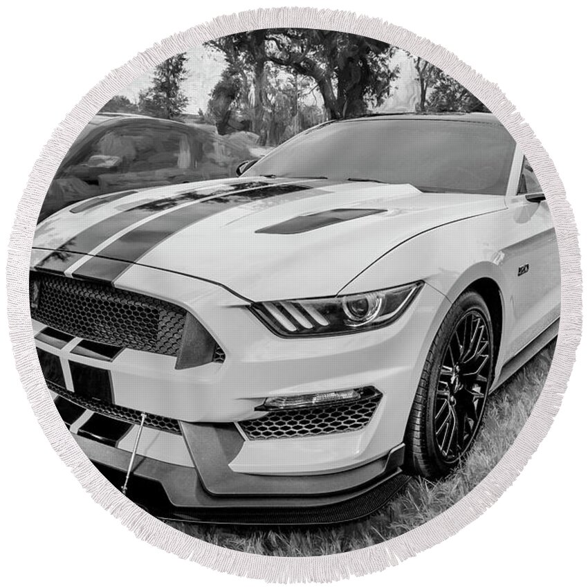 2016 Ford Coyote Mustang 5.0 X126 Round Beach Towel featuring the photograph 2016 Ford Coyote Mustang 5.0 X127 by Rich Franco