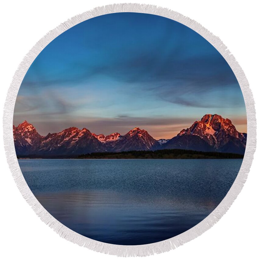 Grand Round Beach Towel featuring the photograph Grand Teton National Park #24 by Brian Venghous