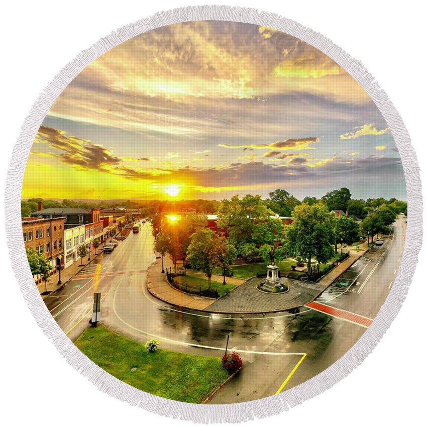 Round Beach Towel featuring the photograph Rochester #27 by John Gisis