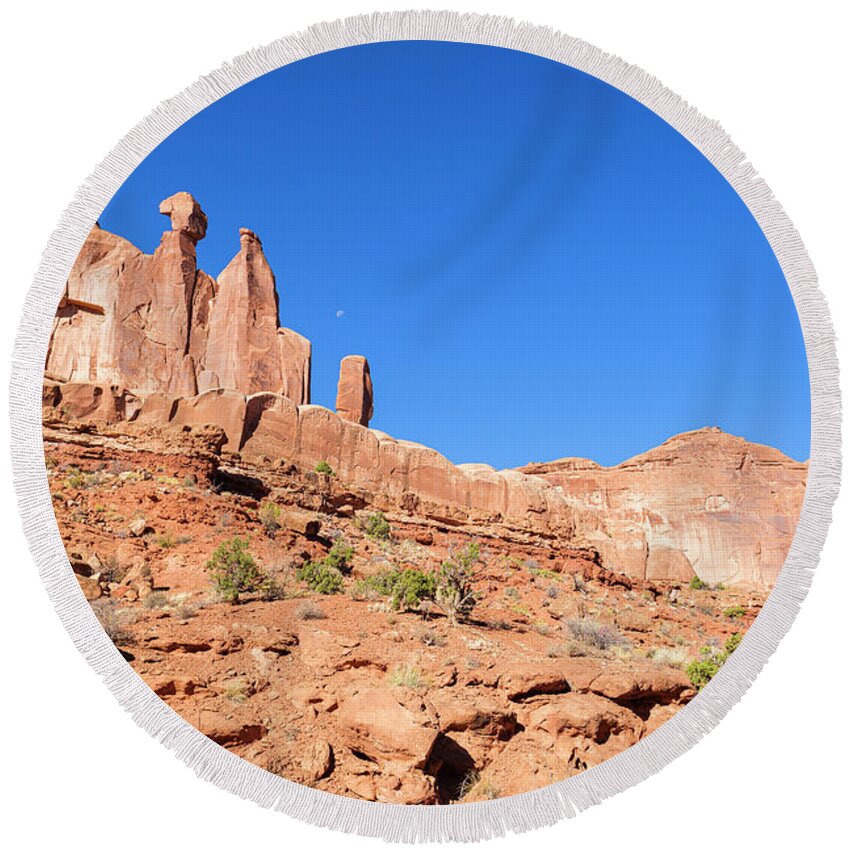 Arches National Park Round Beach Towel featuring the photograph Arches National Park #43 by Raul Rodriguez