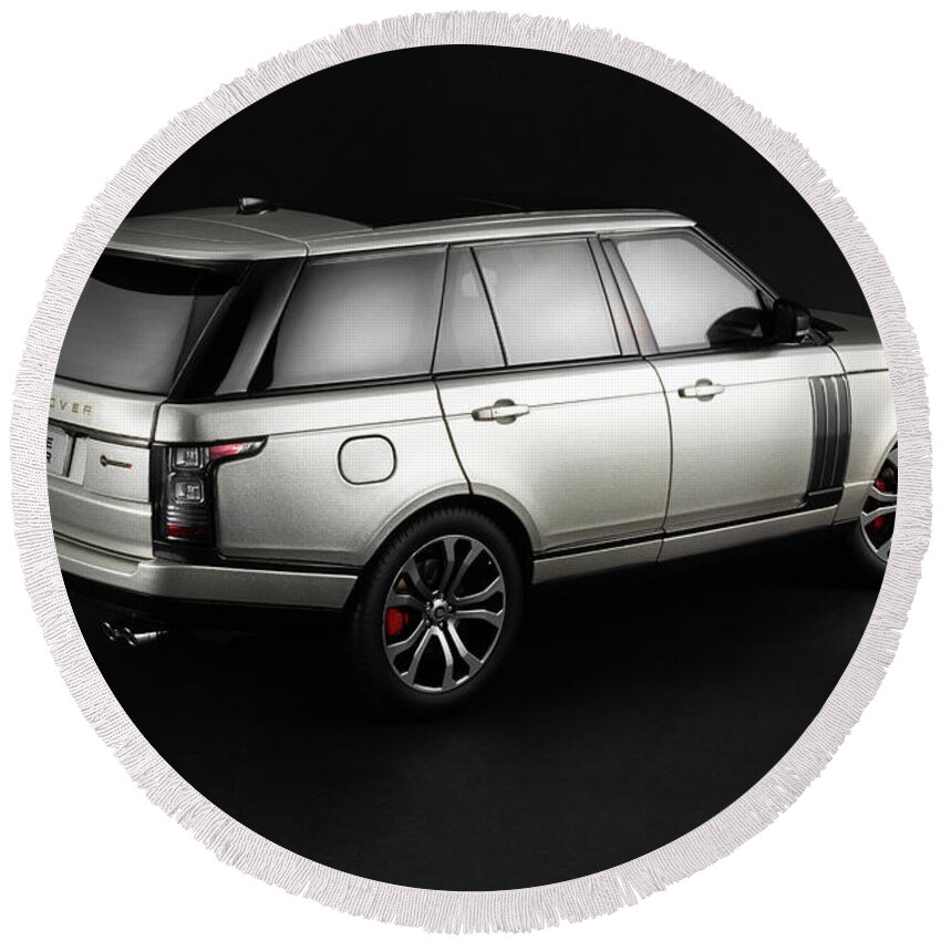 Range Rover Round Beach Towel featuring the photograph Range Rover SVAutobiography #6 by Evgeny Rivkin