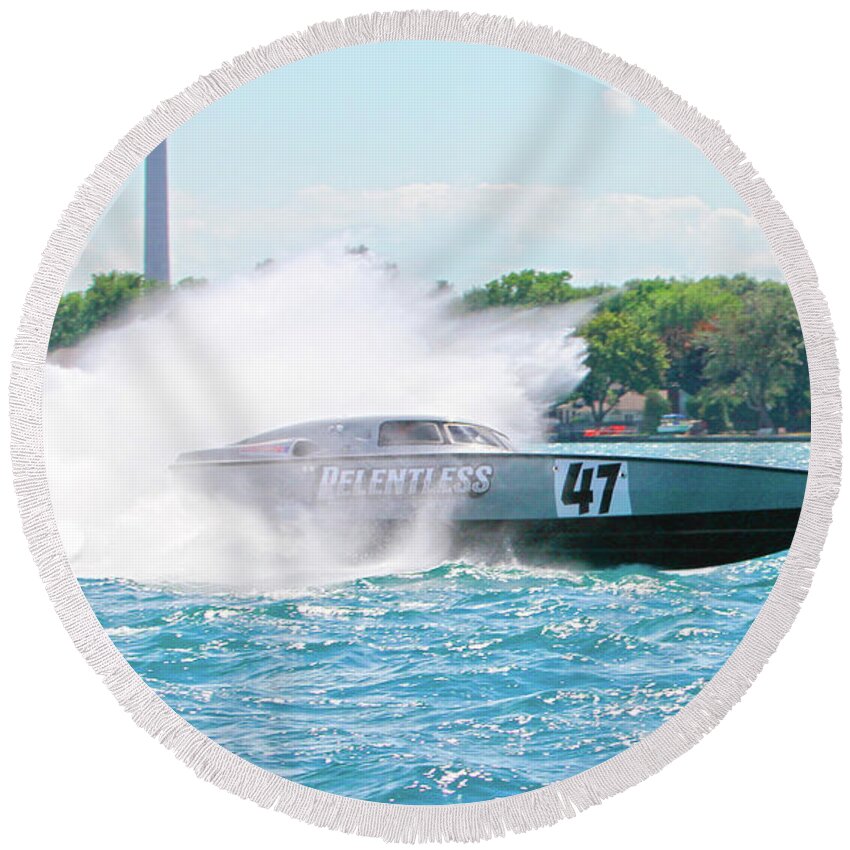 Relentless St Clair 2022 Round Beach Towel featuring the photograph Relentless St Clair 2022 #6 by Michael Petrick