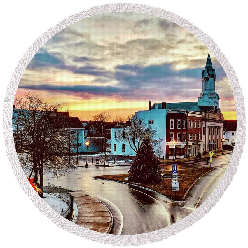  Round Beach Towel featuring the photograph Rochester #63 by John Gisis