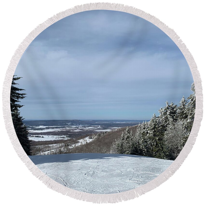  Round Beach Towel featuring the photograph Winter Wonderland #9 by Annamaria Frost