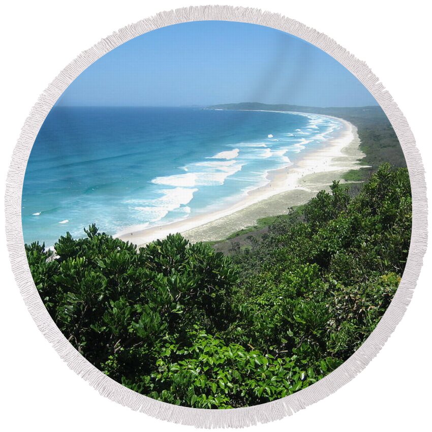 Australia Round Beach Towel featuring the photograph A Beach To Yourself by Calvin Boyer