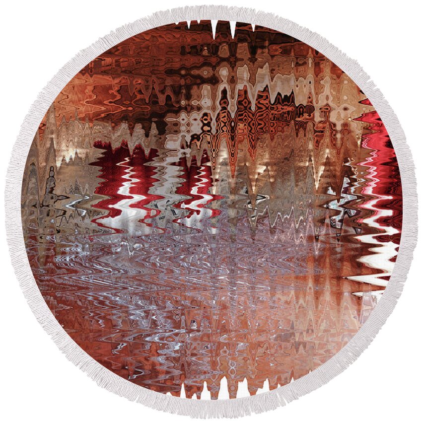 Reflections Round Beach Towel featuring the photograph A carpet of reflections by Al Fio Bonina