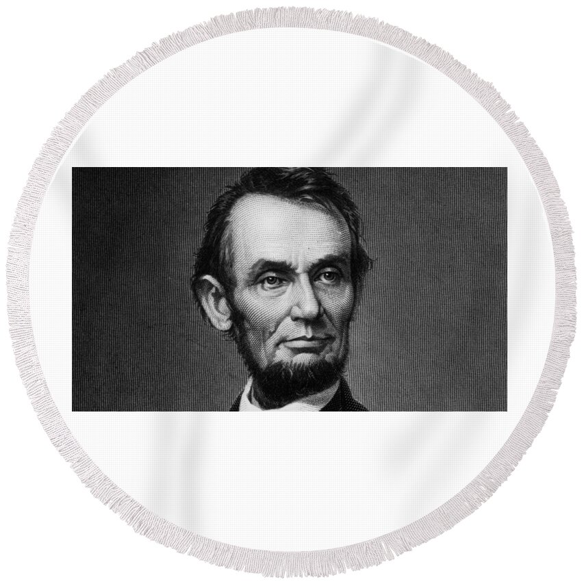 Abe Round Beach Towel featuring the photograph Abe Lincoln by Action