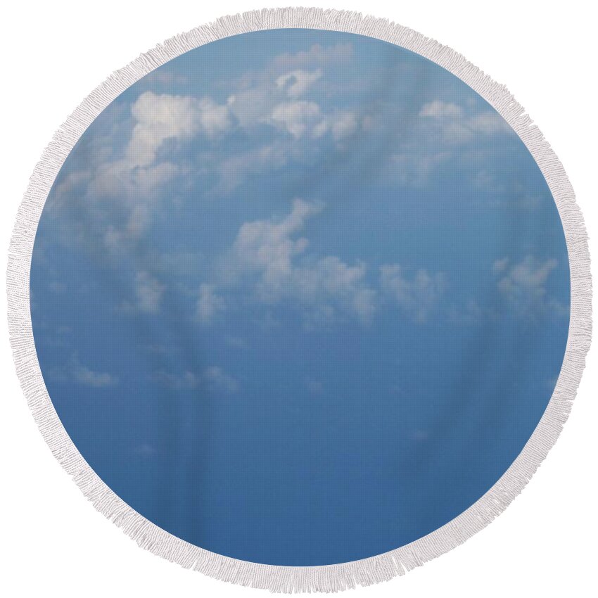 Clouds Round Beach Towel featuring the photograph Above the Clouds by Michelle Miron-Rebbe