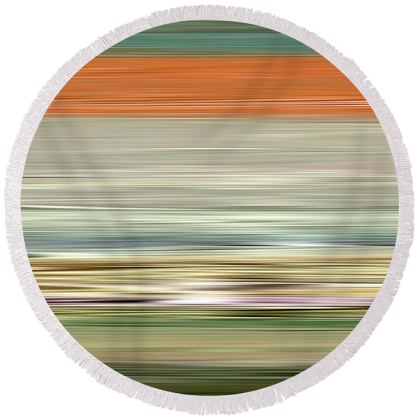 Staley Round Beach Towel featuring the digital art Abstract 2022a by Chuck Staley