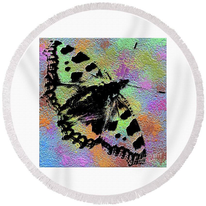 Abstract Butterfly Round Beach Towel featuring the photograph Abstract butterfly by Pics By Tony