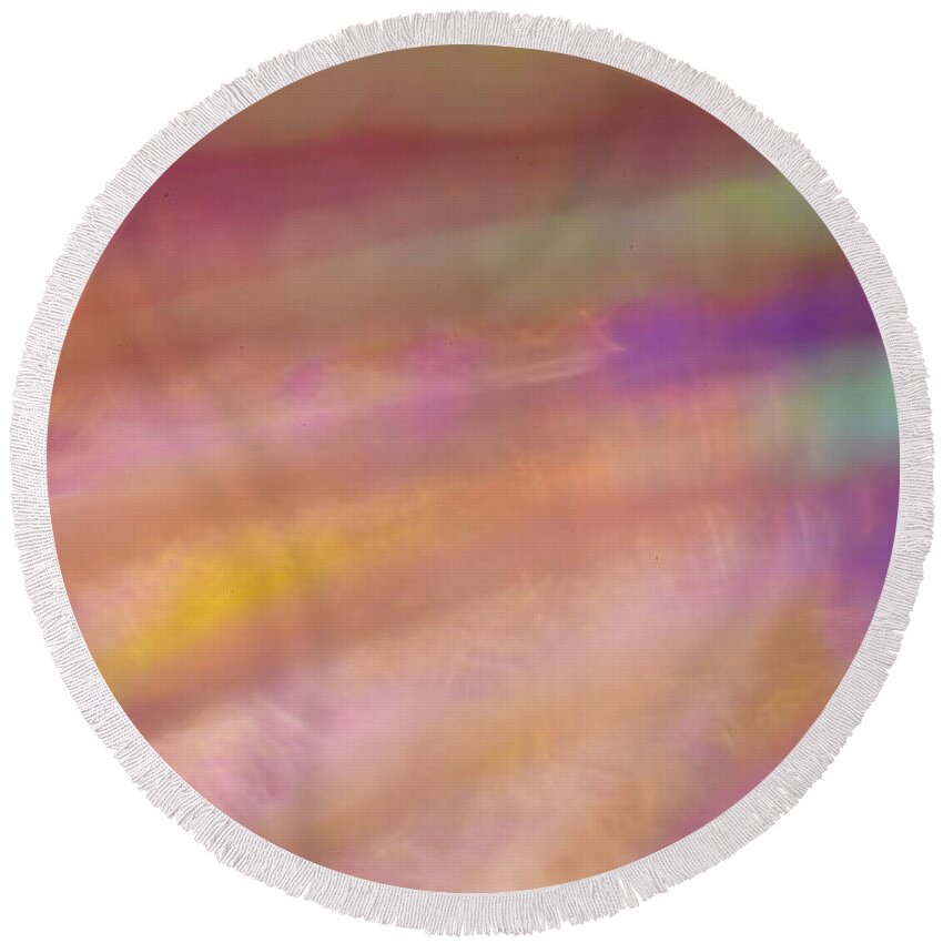 Abstract Round Beach Towel featuring the photograph Abstract Pastel by Neil R Finlay