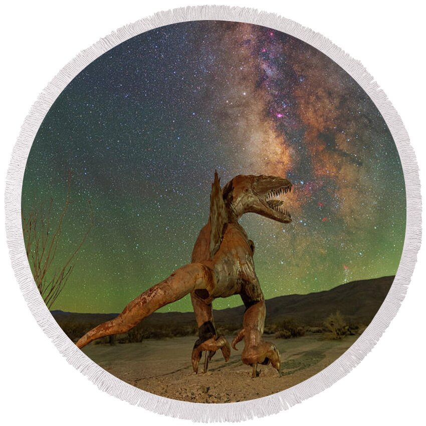 Astronomy Round Beach Towel featuring the photograph Age of the Reptiles by Ralf Rohner
