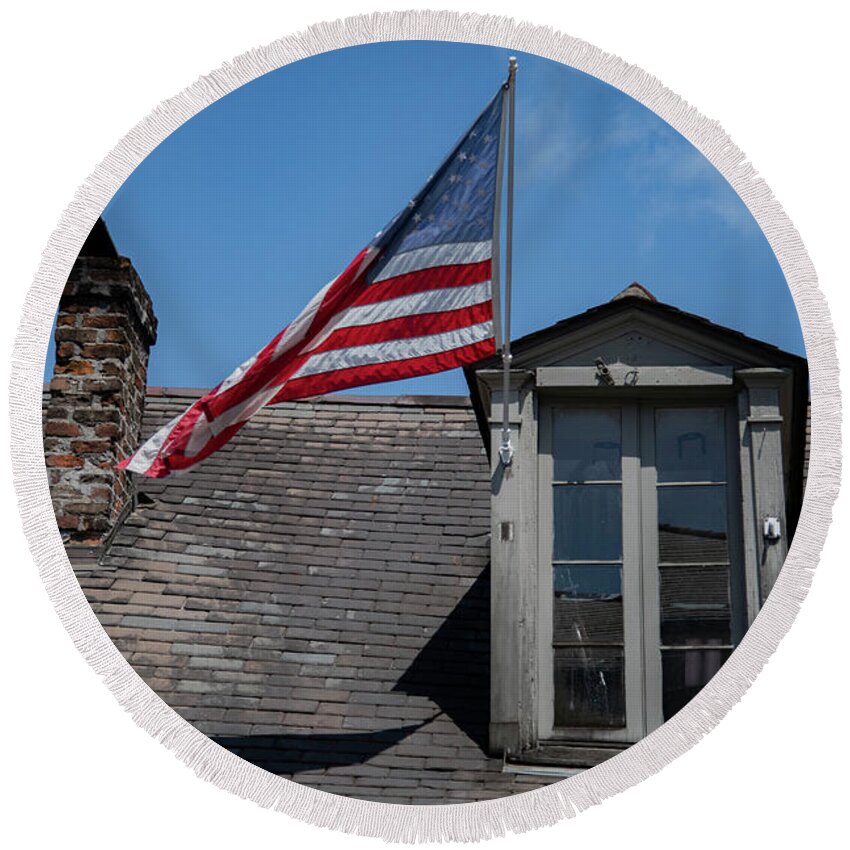 9407 Round Beach Towel featuring the photograph American Patriot by FineArtRoyal Joshua Mimbs