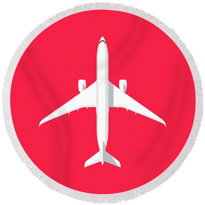 Airliner Round Beach Towels