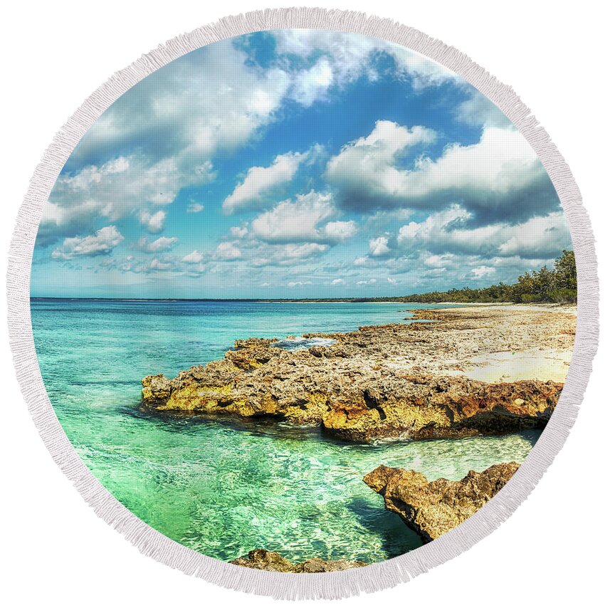 Cuba Round Beach Towel featuring the photograph Bahia de Corrientes headed for Cabo San Antonio by Micah Offman