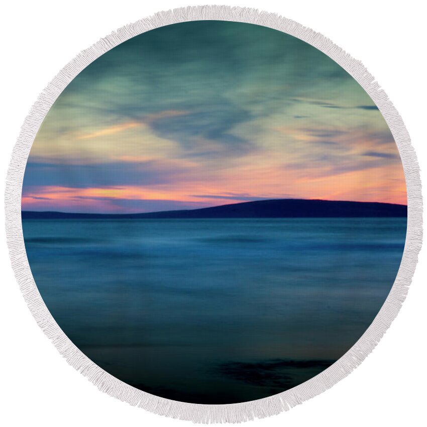 Sunset Round Beach Towel featuring the photograph Ballybunion Dreamscape by Mark Callanan
