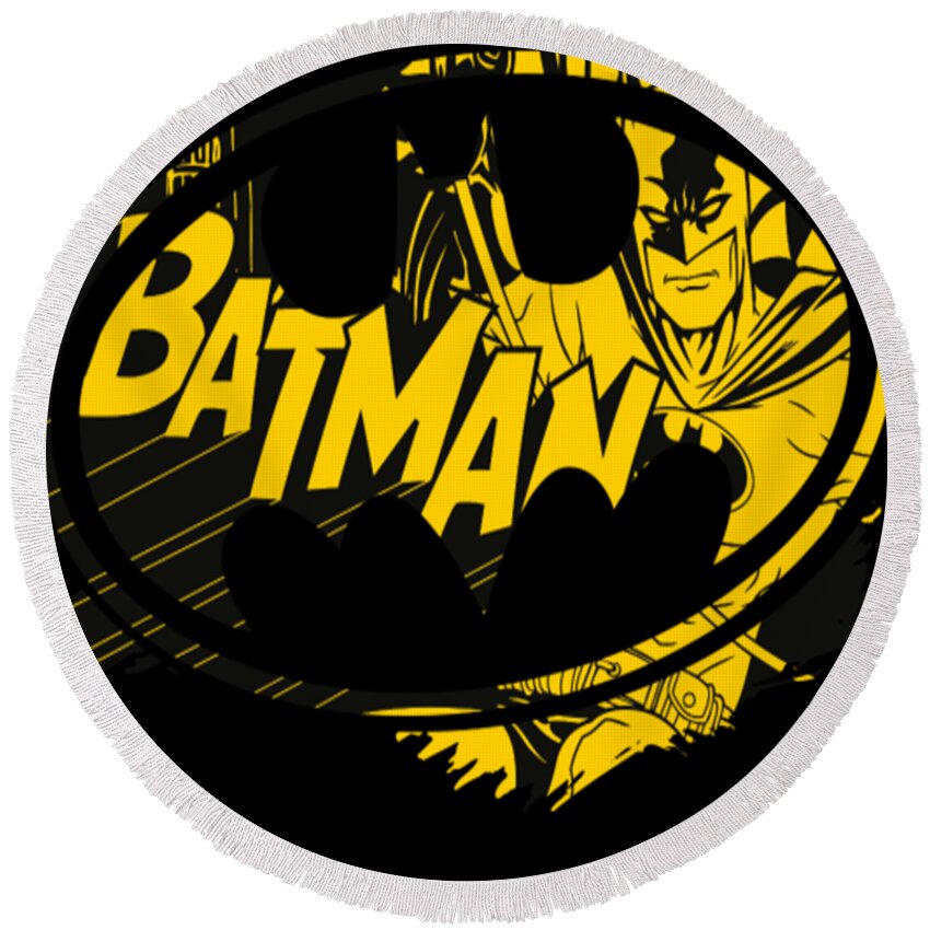 Batman Logo Round Beach Towel by Tu Tran Thanh - Pixels