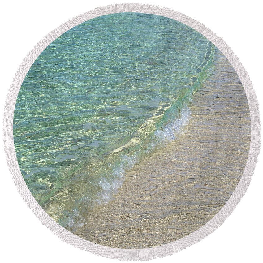 Shore Round Beach Towel featuring the photograph Beach by Alison Belsan Horton