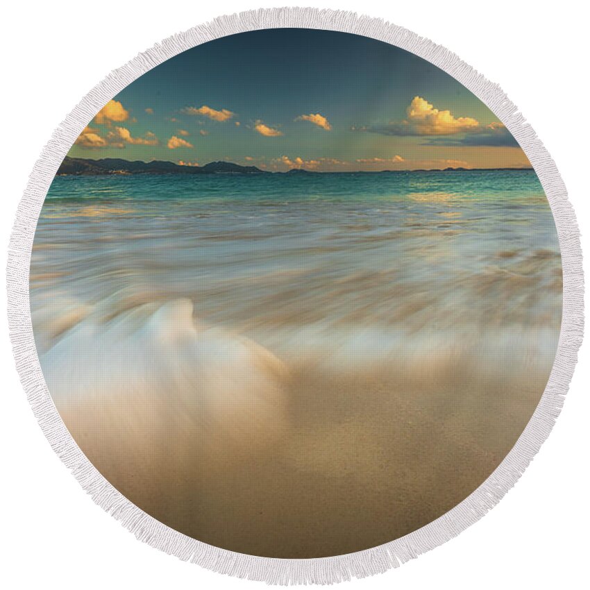 Anguilla Round Beach Towel featuring the photograph Carib 9 by Ryan Weddle