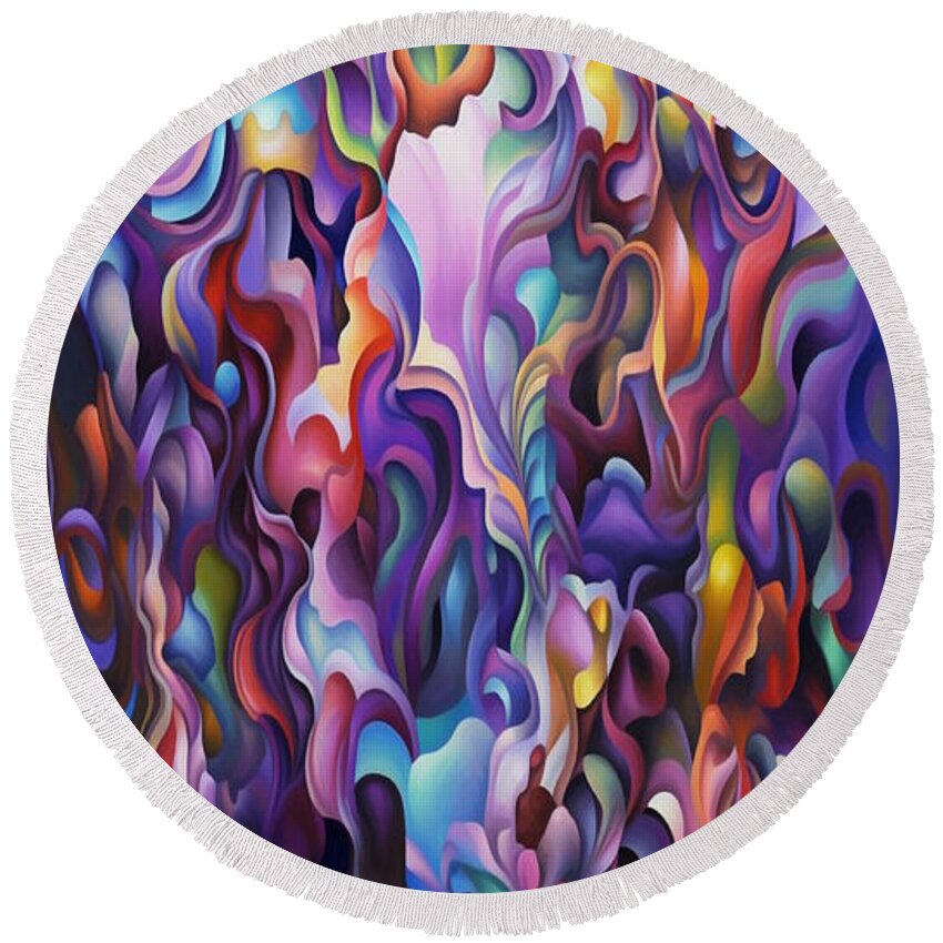  Round Beach Towel featuring the digital art Case No 14 by Mark Slauter