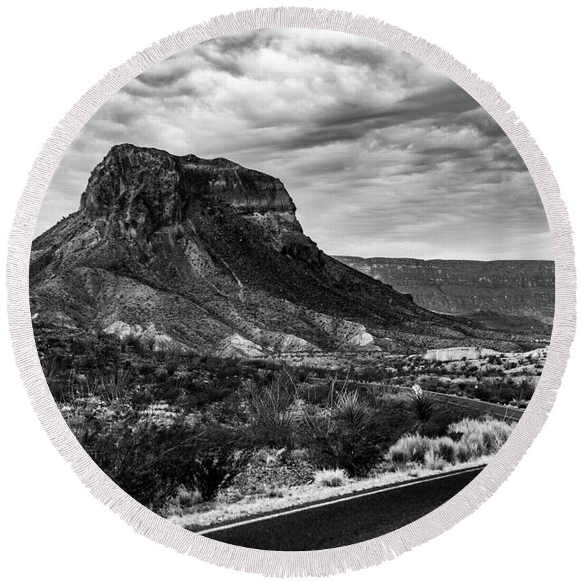 Texas Round Beach Towel featuring the photograph Castle in the Sky by KC Hulsman