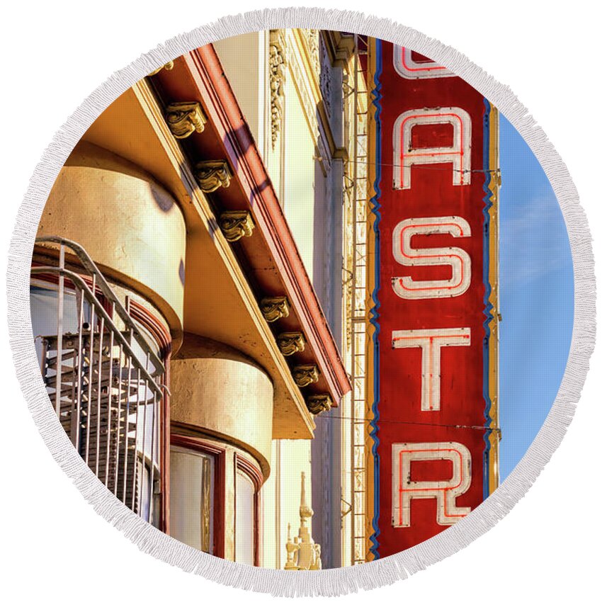 San Francisco Round Beach Towel featuring the photograph Castro by Jerry Fornarotto