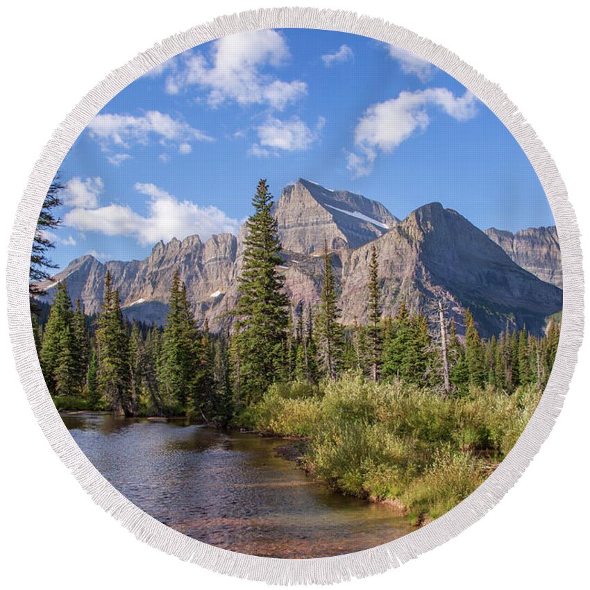 Denoise Round Beach Towel featuring the photograph Cataract Creek by Jack Bell