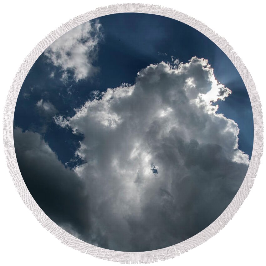 3602 Round Beach Towel featuring the photograph Clouds CCXXXVIII by FineArtRoyal Joshua Mimbs