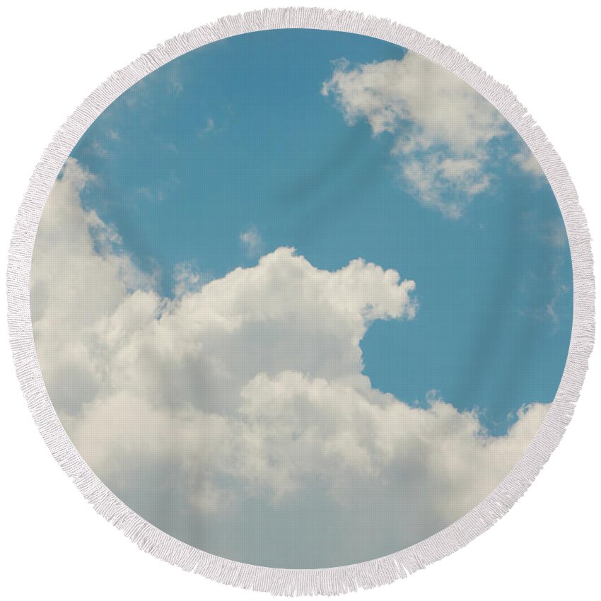 Clouds Round Beach Towel featuring the photograph Clouds_6371 by Rocco Leone